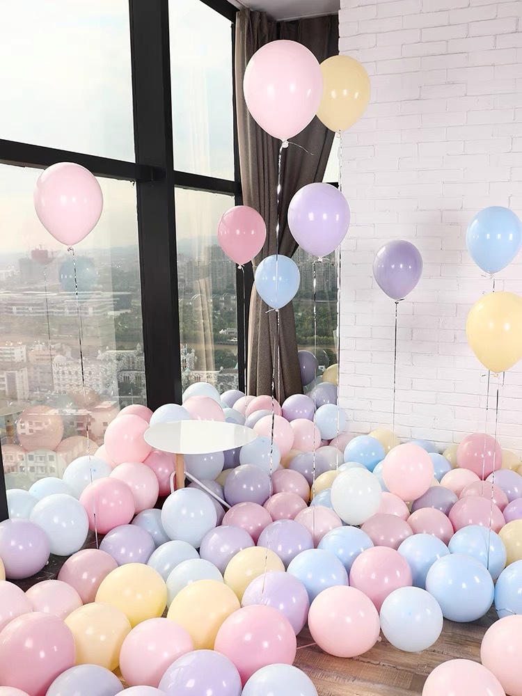 2.2g 表白马卡龙气球 婚礼周岁儿童生日派对场景布置装饰求婚气球详情图3