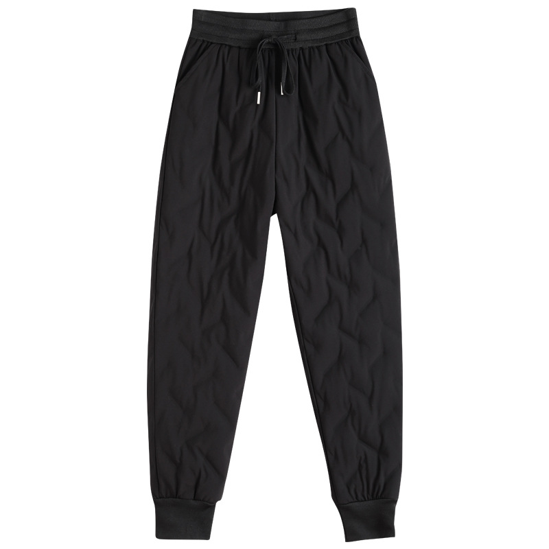 90 White Down Pants Women Winter Wear 2023 New Fashion High-Waisted Thick Warm Ladies Loose Cotton Pants Item Picture