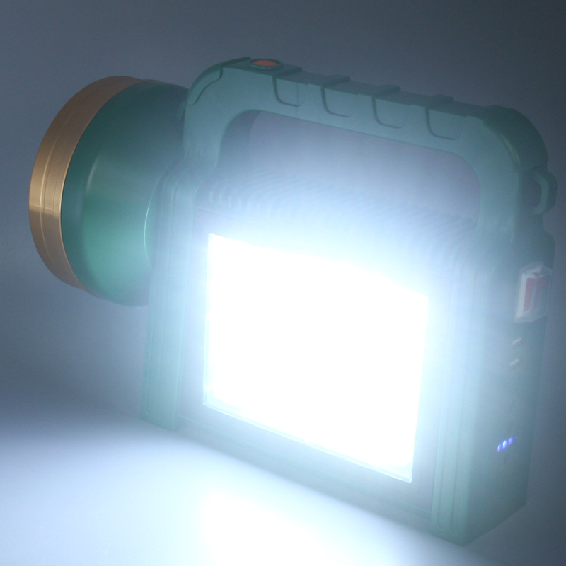 Solar Handlamp Led Portable Flashlight High-Power Searchlight Outdoor Camping Emergency Rescue Flashlight Specification drawing