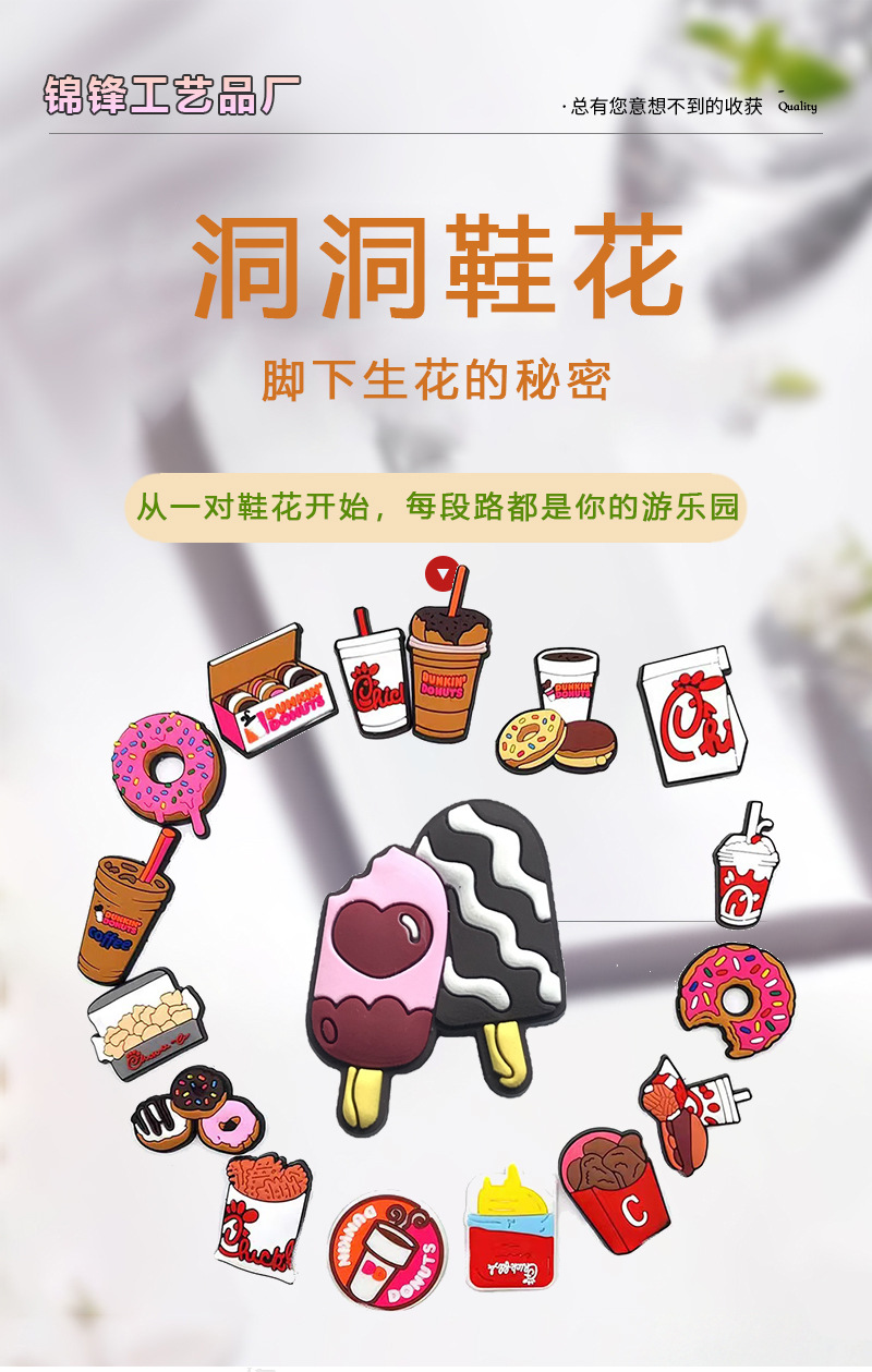 Q版卡通可爱洞洞鞋配件鞋扣鞋花配饰饰品PVC软胶跨境电商专供现货详情2