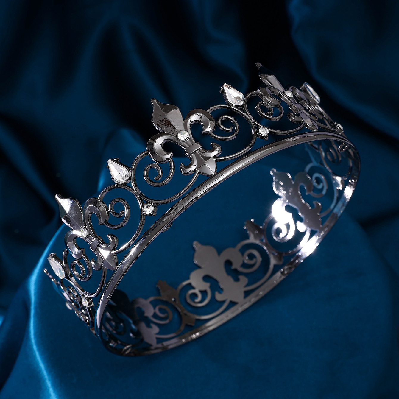 男士国王女王王冠发饰头冠演出头饰男女通用王子公主选美冠军皇冠