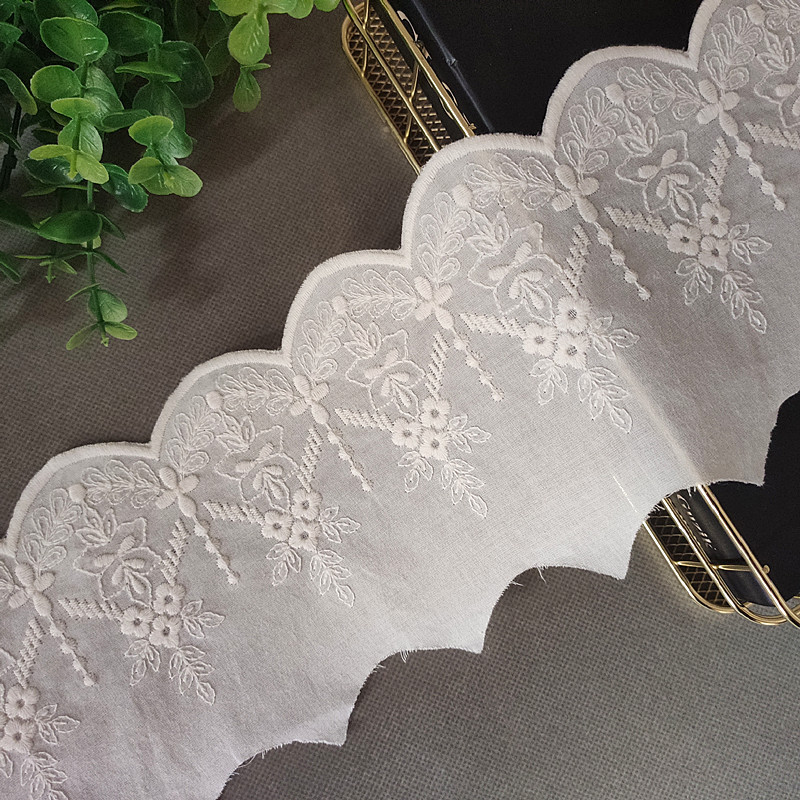 厂家批发棉布刺绣花边童装服装家纺领口袖口女装装饰辅料宽11cm