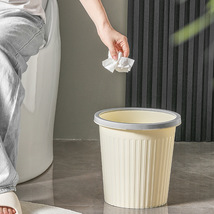 家用塑料压圈垃圾篓客厅厨房浴室大容量无盖大口径加厚垃圾桶批发