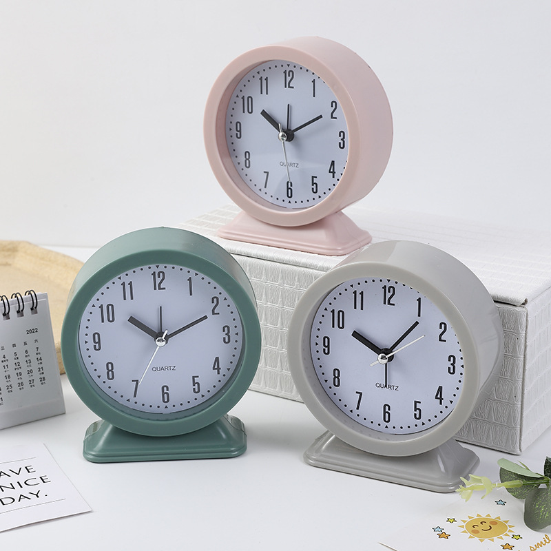 Creative circular digital simple alarm clock for children, students, bedside and home decoration, time-scanning clock details Picture