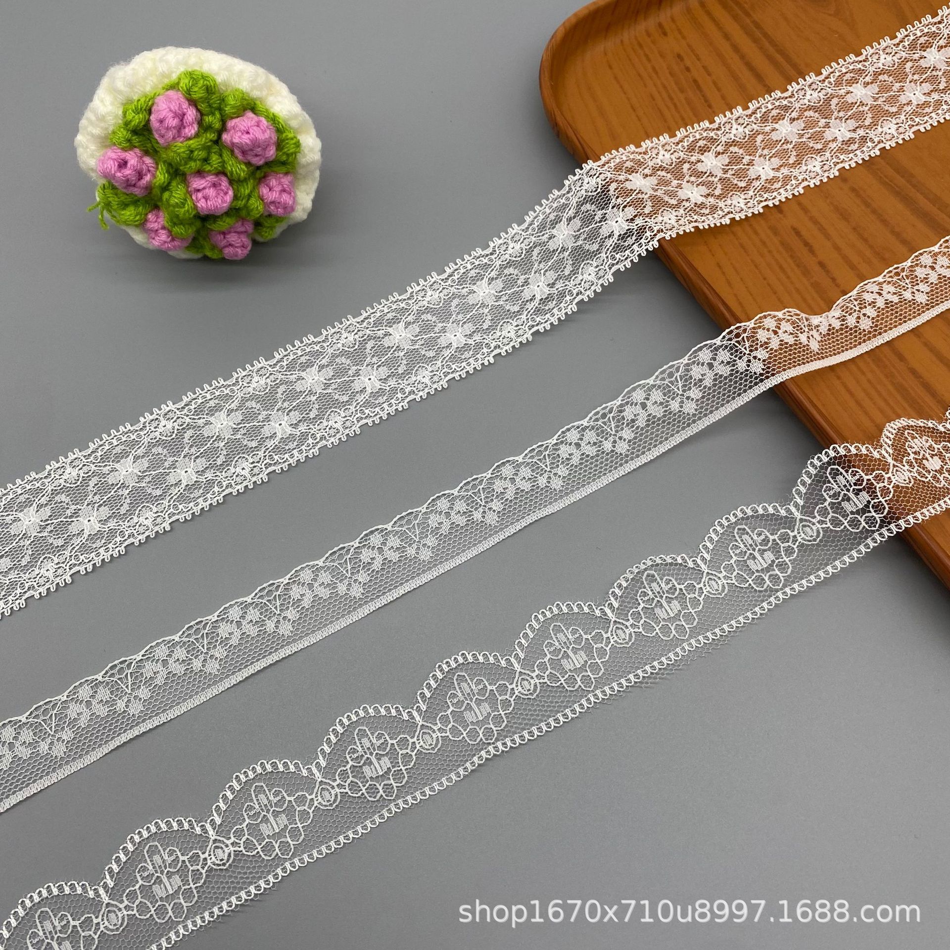 New Taiwanese version with glossy, non-elastic lace trim 3.1cm fashion children's clothing decorative edge DIY handcrafted gift box trim