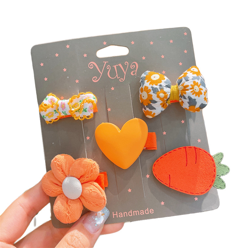Children's Cartoon Fabric Flower Hairpin Baby Liu Haihai Clip Girls Hair Free Headwear Network Red 2022 New Model Item Picture