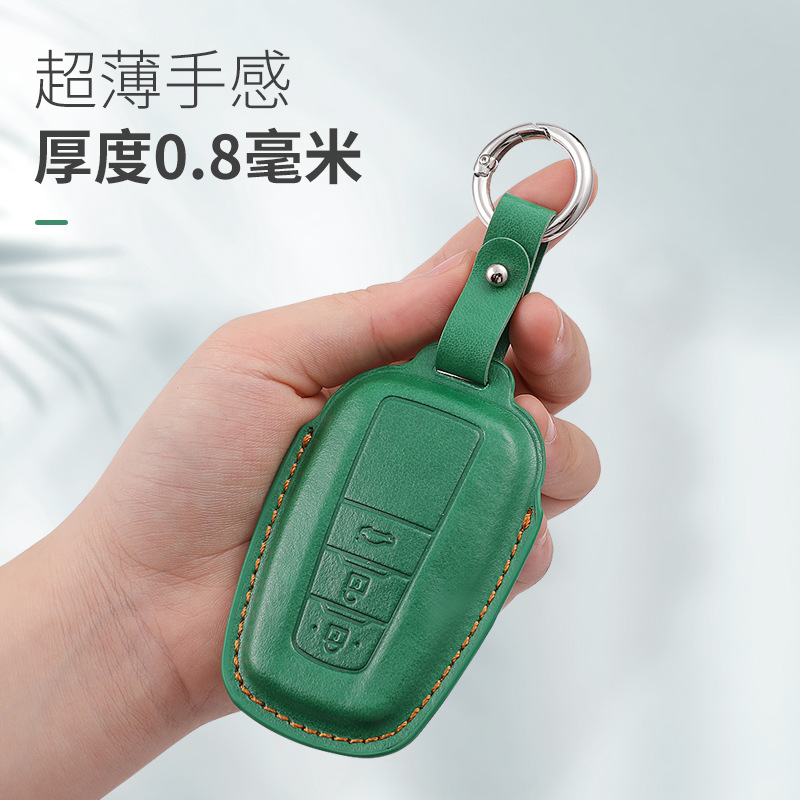 超纤车载钥匙套丰田专用钥匙包纯手工制作钥匙包带钥匙链详情图4
