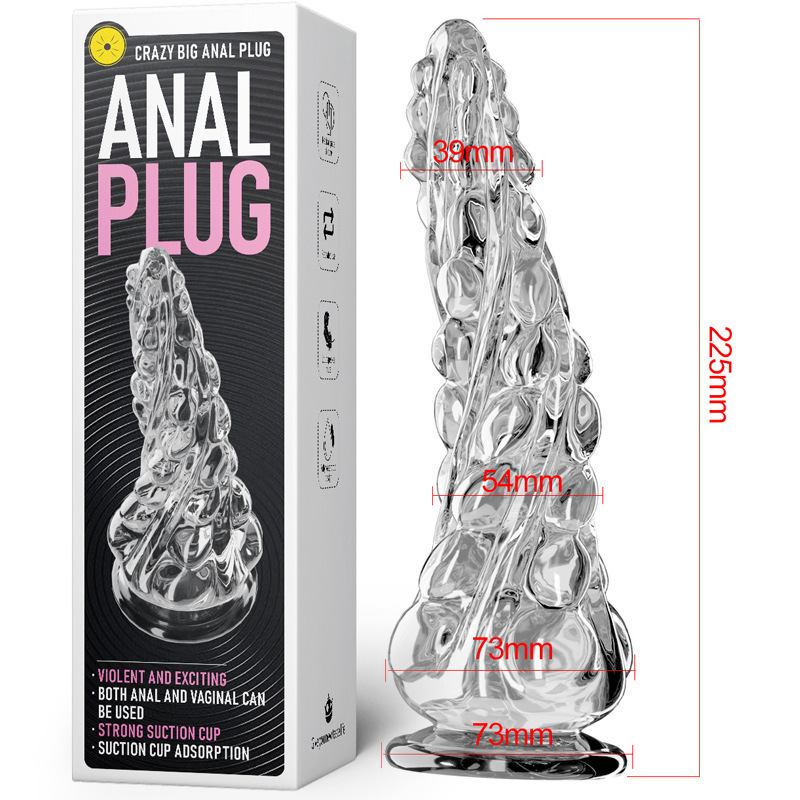 Foreign trade cross-border wild SM rough large anal plug women's front and back dual-use large-sized prostate massager Item Picture