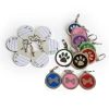 New pet dog footprint pendant, dog tag, pet tag, bone pattern pendant, anti-loss, id can be engraved details Picture
