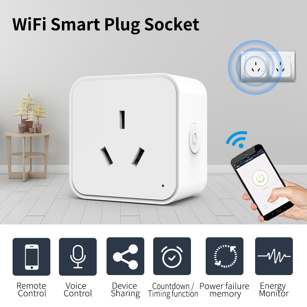 الخربشة Quifi Quei Quei Quei Quei Quei Quei Quei Que، وهو قابس للتحكم الصوتي عن بُعد ZigBee3.0 16A details Picture