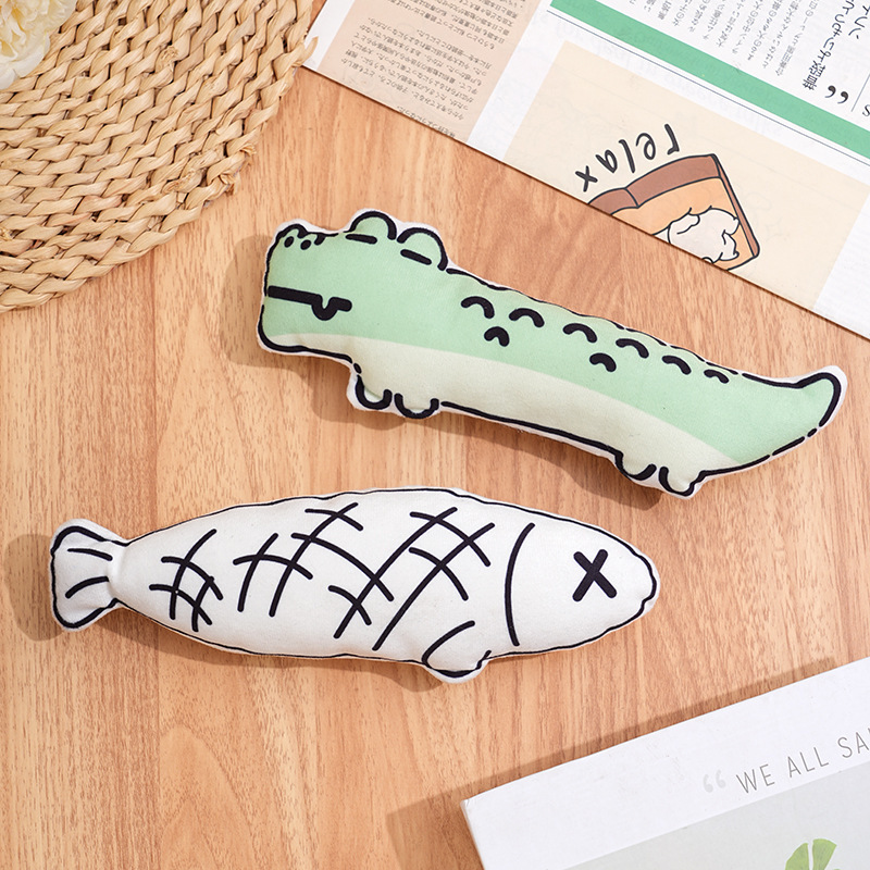 Cross-border cat toys, paper cats, mint fish, pet plush toys, self-entertainment and boredom simulation fish, cat playmaker, little fish Specification image