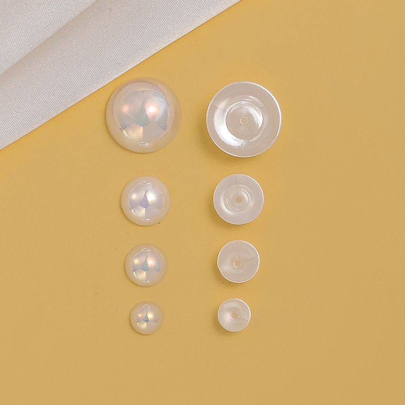 Heidi Cat Eye Mabey Series White Semi-Circular Bottom With Holes Loose Bead Bright Piece Jewelry Accessories Materials Wholesale Application Scenario