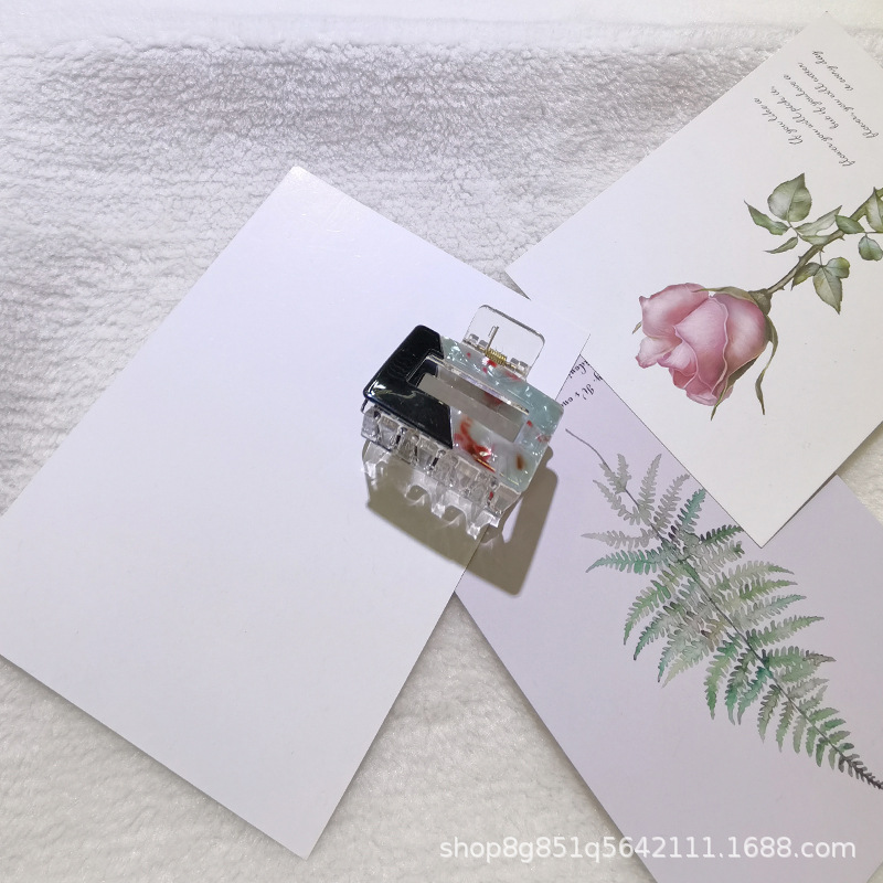 New High-Grade Acrylic Acetic Acid Imported Material Medium 5.5Cm Simple Temperament Hairpin Hair Clip Headwear Specification drawing