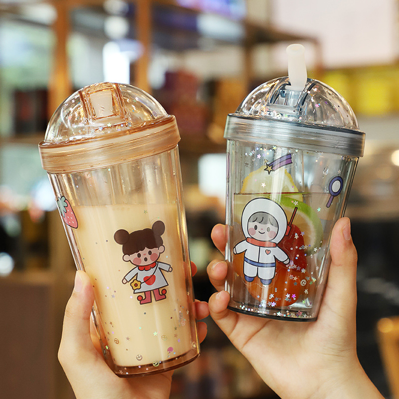 塑料杯/大肚杯/水杯学生夏季可爱/水杯学生夏季卡通/水杯儿童夏季可爱产品图