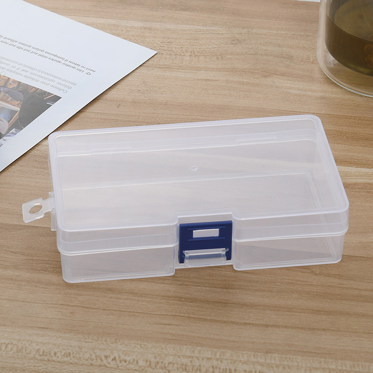 新款创新长方形单扣透明渔具首饰品工具整理零件盒螺丝五金收纳盒