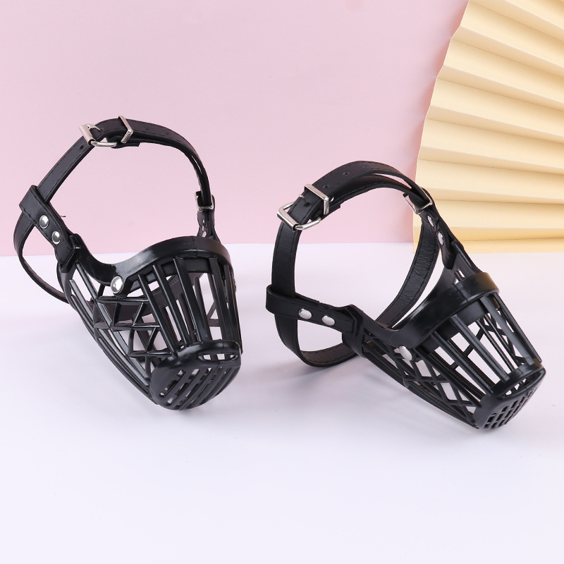 Breathable dog muzzle Soft plastic pet muzzle dog mask Golden anti-bite dog muzzle pet products Application Scenario