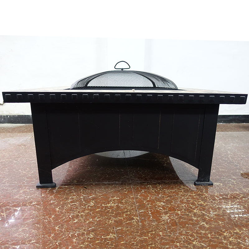 Large outdoor SLATE fire basin multifunctional tabletop patio fire grill cold rolled granite SLATE fire basin details Picture