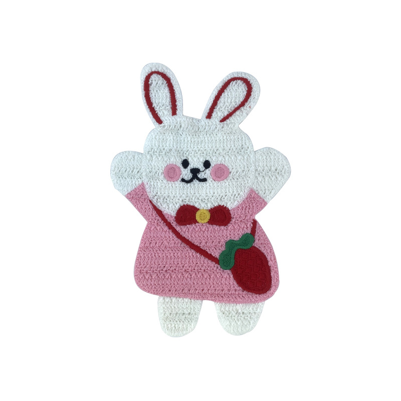 Cartoon computer-embroidered fabric stickers, Santa Claus tree Snowman doll Rabbit Bear patch Clothes bag accessory stickers details Picture