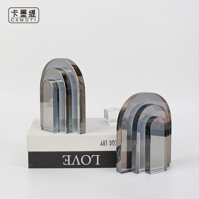 Cametti modern light luxury creative crystal bookstand study, office desk, bookend, artistic decorative item, retractable book rest Item Picture