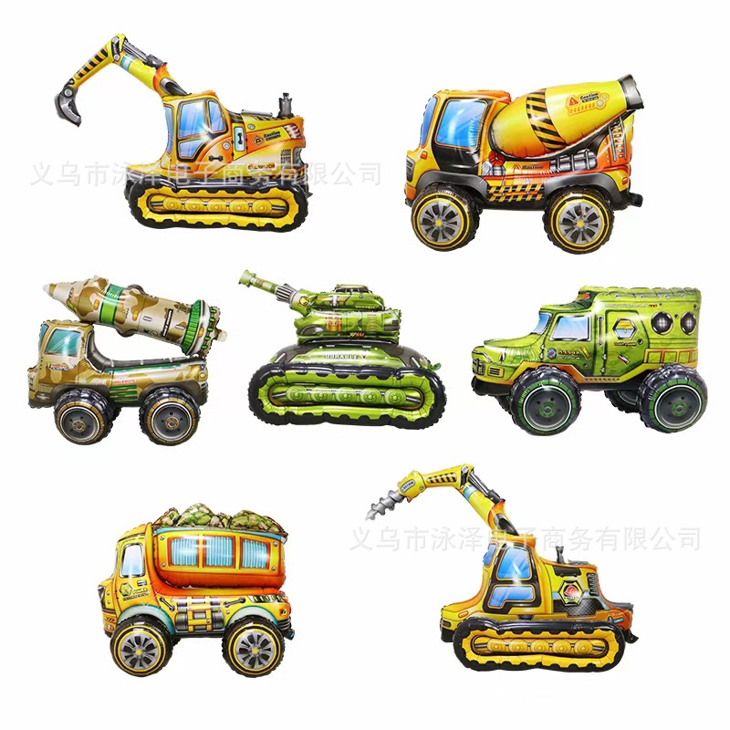 4D Assembly standing SUV Aluminum Film balloon police car Racing Beetle aluminum Film balloon Children's birthday party Specification drawing