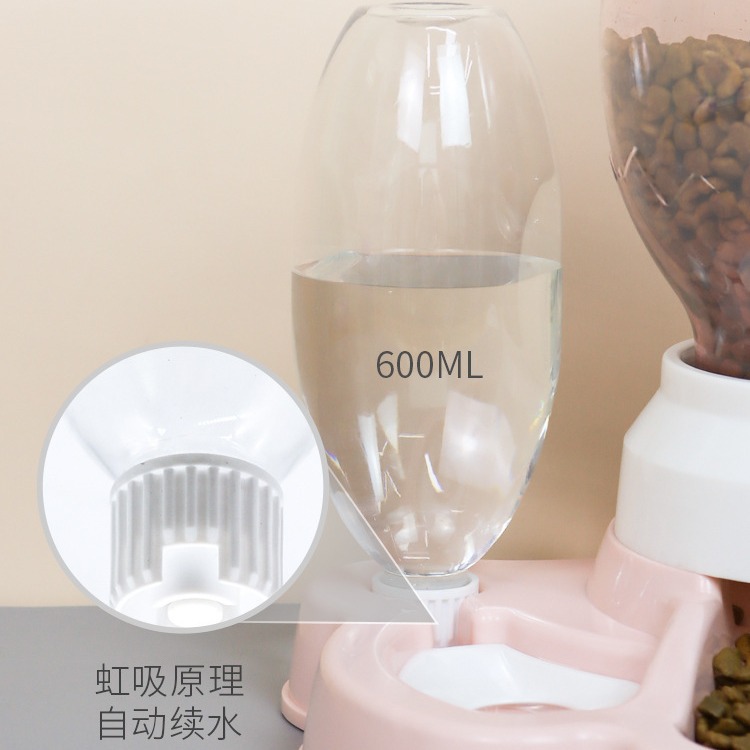 Pet bowl feeding and water dispenser set, large-capacity quantitative press feeding and water dispenser, pet bowl for educational cats and dogs Application Scenario