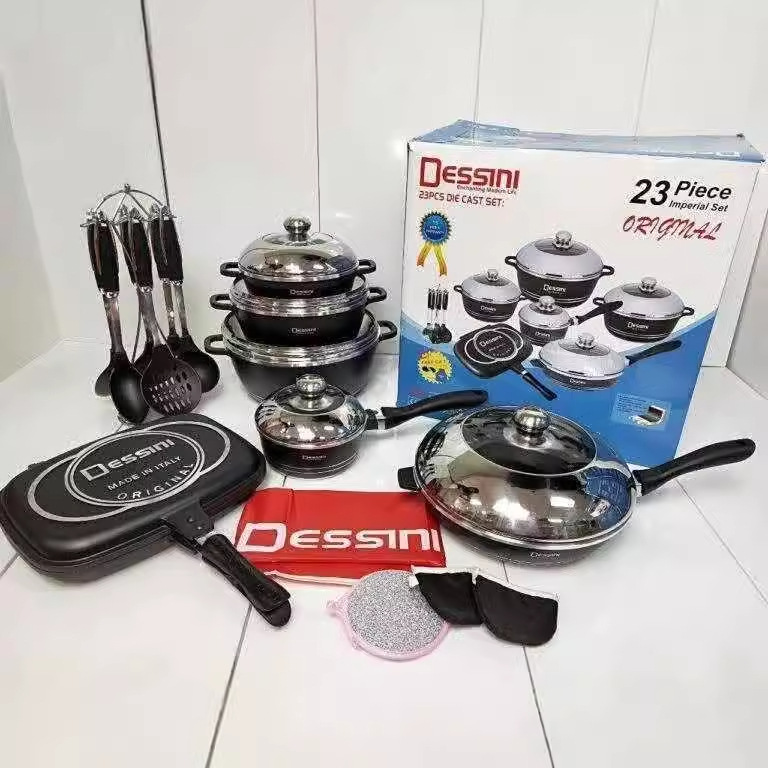 dessini 23pcs set sets of cookware, non-stick pans, tourmaline set POTS, aluminum pot set kits Specification image