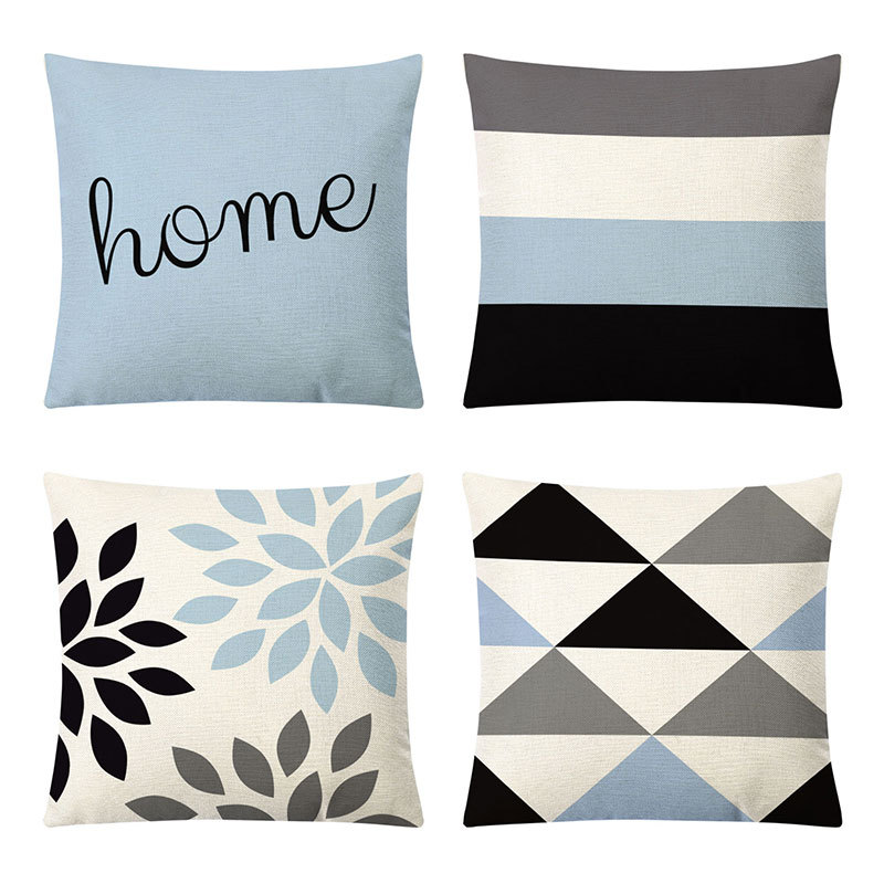 Amazon Cross-Border Linen Geometric Pillow Cover Nordic Home Decor Pillow Office Car Cushion Replacement Specification drawing