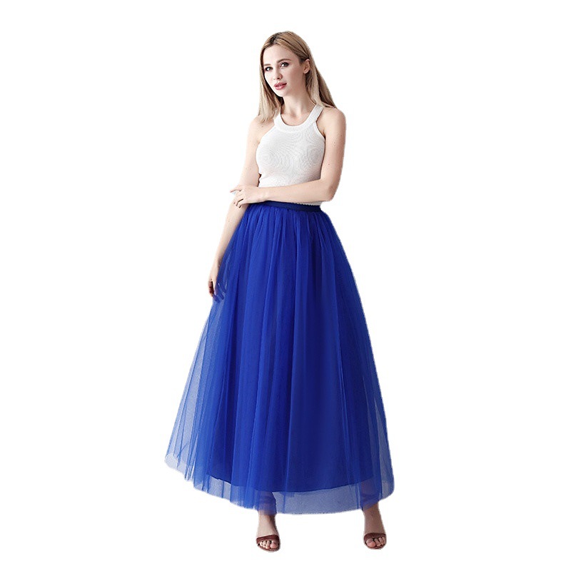 European and American mid-length tulle skirt, tutu skirt for adults, tulle skirt for balls, tulle skirt for women details Picture