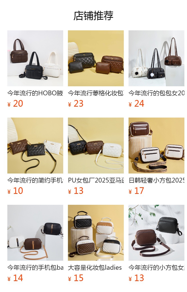 今年流行的小方包女跨境新款bags轻奢时尚女包高级感单肩斜挎包女详情1