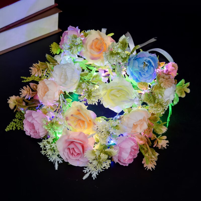 New luminous garland for children, adults, princesses, dazzling headwear, scenic area, festival, photo-taking, fairy, glittering garland headband