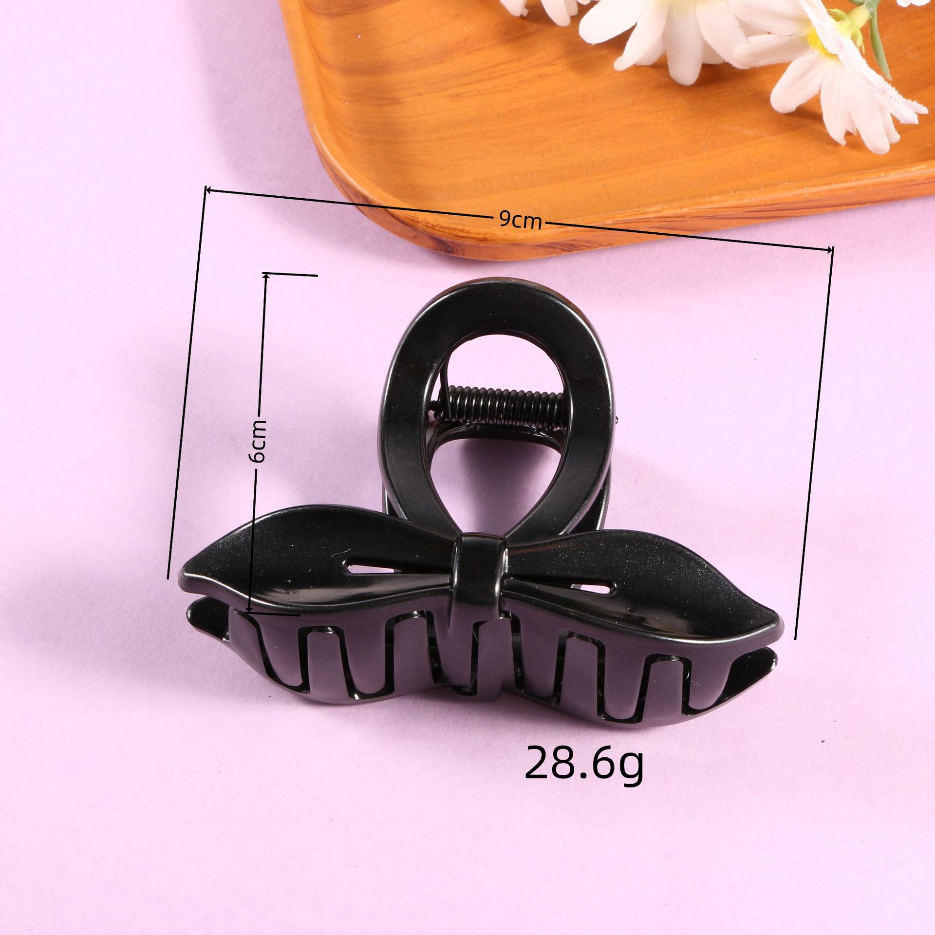新款蝴蝶结哑光质感抓夹女复古色系饰品发饰鲨鱼夹欧美风厂家直销详情2