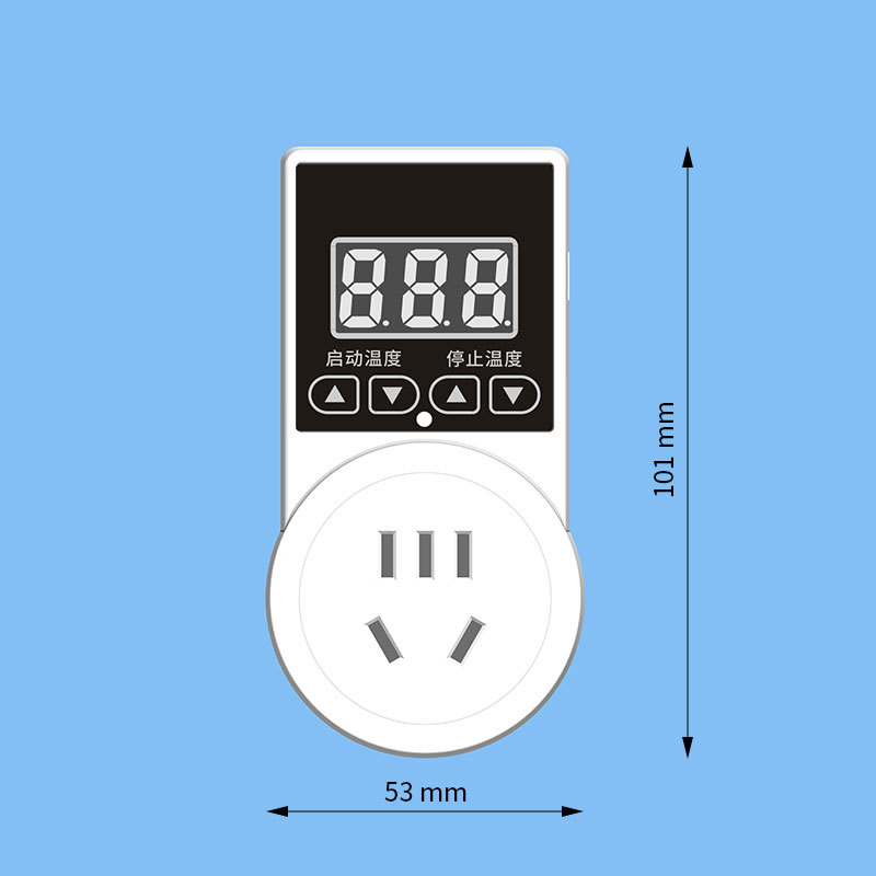 数显温控器 温控开关插座 智能可调温度控制插座 恒温控制插座详情图3