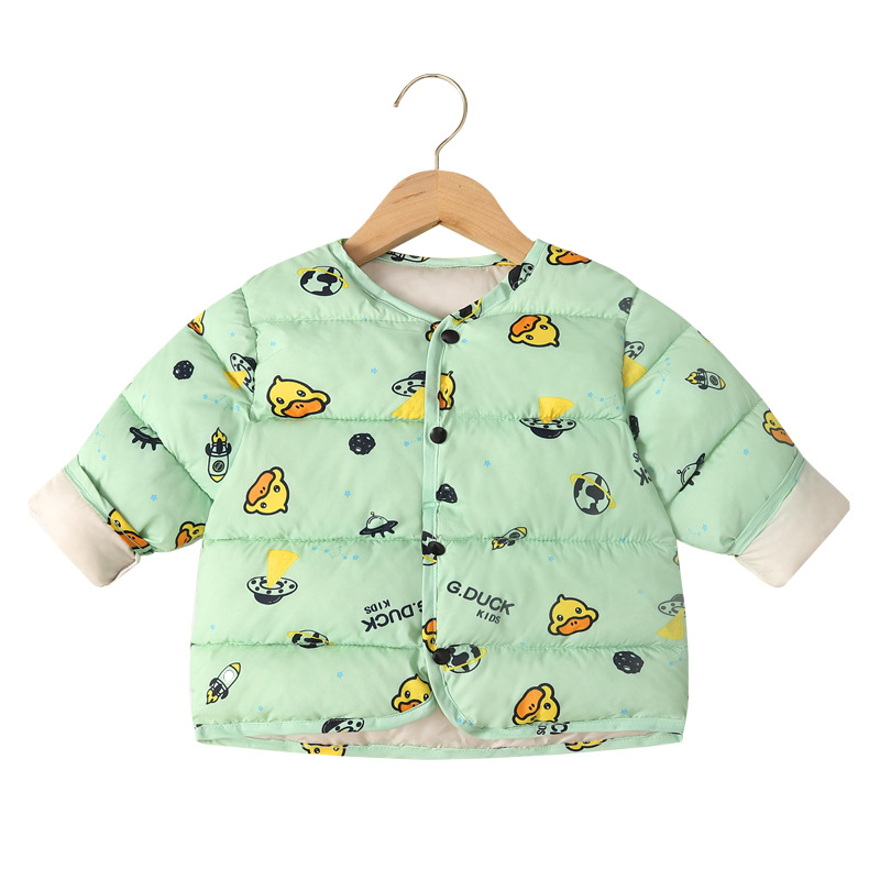 Little Yellow Duck Children's Cotton inner liner 2022 Autumn and winter new cartoon thickened warm coat for boys and girls, one-piece consignment Item Picture