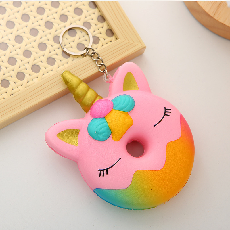 新款减压玩具解压发泄冰激凌独角甜甜圈益智钥匙扣工艺品礼品详情8