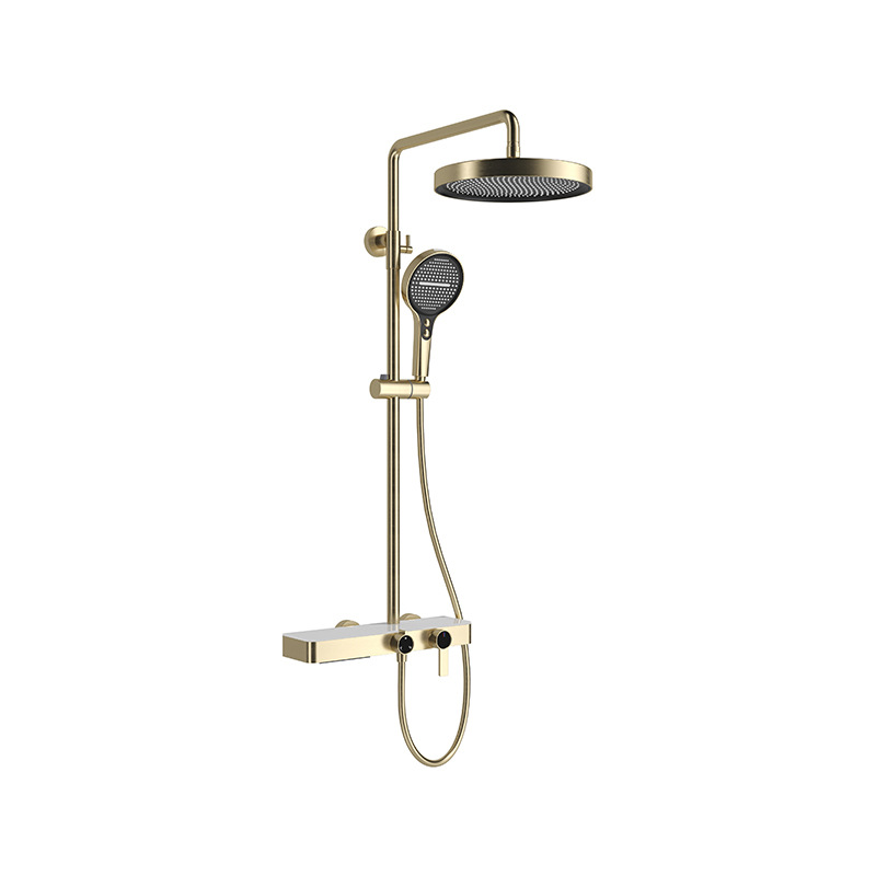 Cross-border exclusive hotel all-copper waterway storage platform, cold and hot shower head set, household multi-functional pressurized shower head Application Scenario