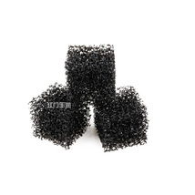 黑色网状过滤海绵生化棉污水净化处理聚氨酯海绵养殖生化棉海绵粒