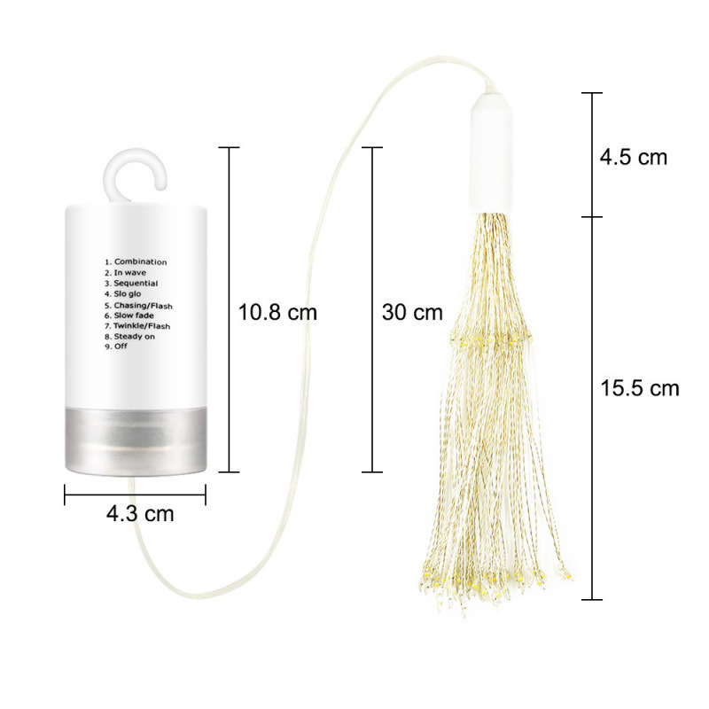 Cross-border outdoor LED explosion star copper wire light, tree smoke flower light, dandelion light, decorative shaped light strip, Amazon Item Picture
