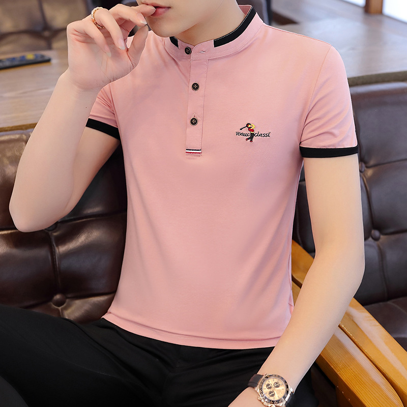 2022夏季新款短袖t恤男士韩版潮牌丅半袖体桖polo衫上衣服男装潮