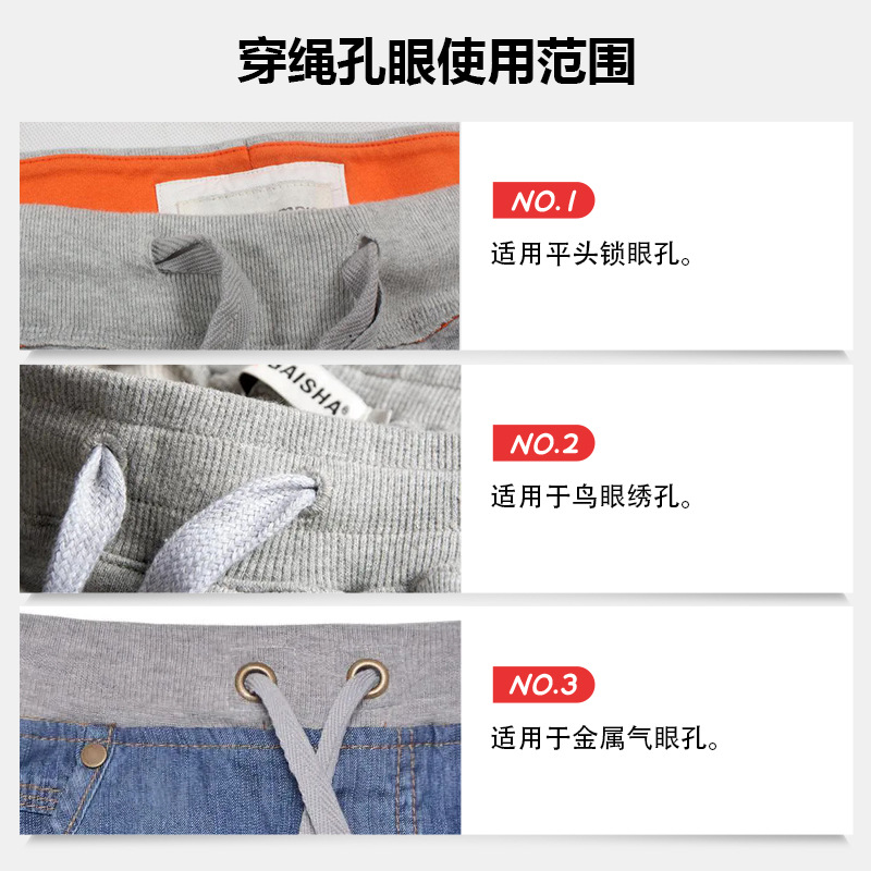 The fully automatic sewing and threading machine for clothing and trousers can intelligently thread holes in 10 seconds. Factory direct supply for wholesale Application Scenario