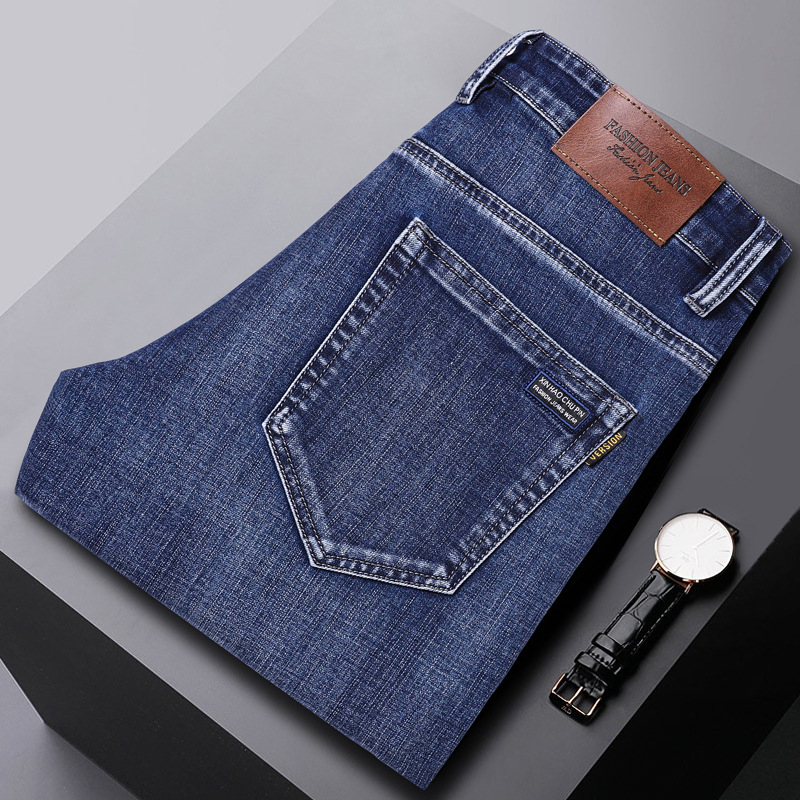 New high-end men's straight-leg loose, light business men's casual long pants for autumn and winter Item Picture