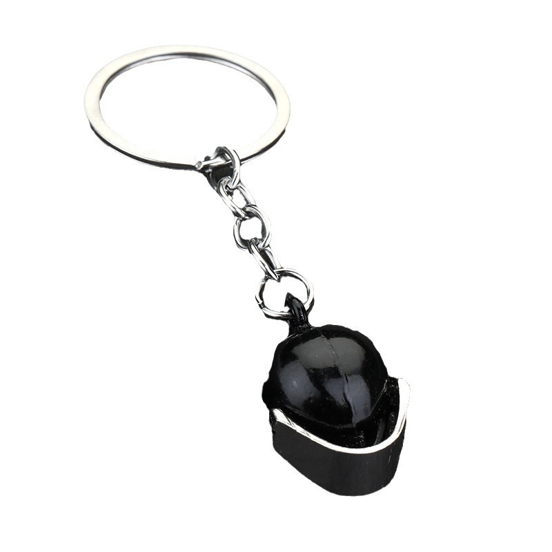 Cross-border creative motorcycle helmet keychain metal pendant souvenir 3D mini safety helmet keychain gift Item Picture