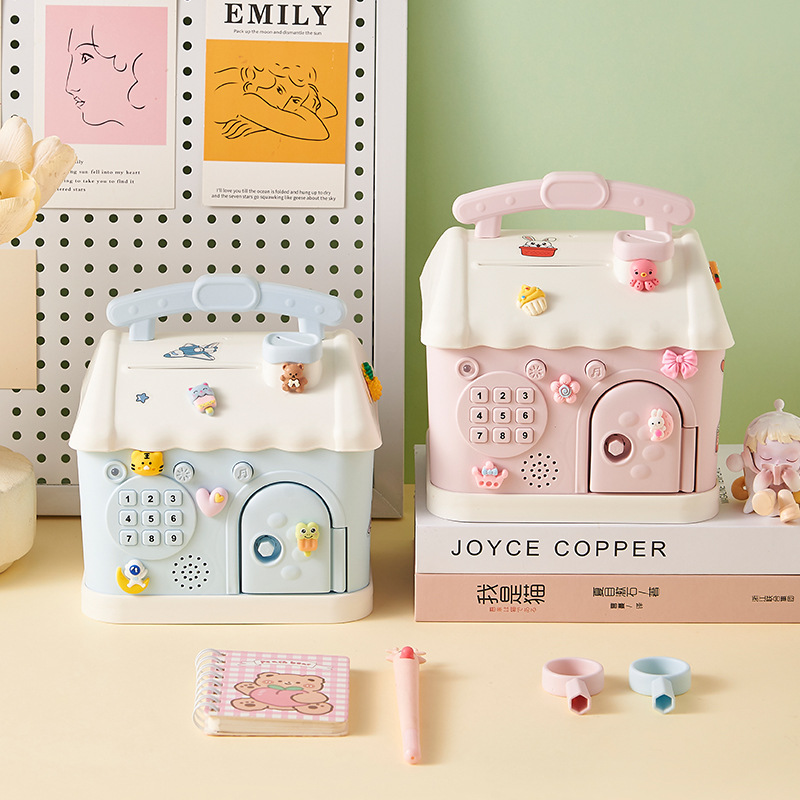 Songtai Net Red Music Children's Piggy Bank Can Access Piggy Bank Boy Girl Lovely Wind Birthday Gift Music Box Specification drawing
