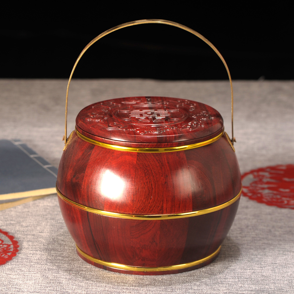 Solid wood and rosewood descendant buckets, dowry items, individual descendant buckets, toilets, wedding supplies, extra-large wedding gifts details Picture