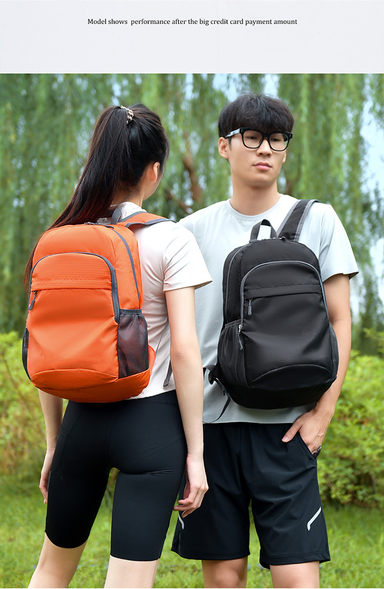 可印刷户外运动折叠收纳包登山徒步轻便背包大容量露营野餐双肩包详情25