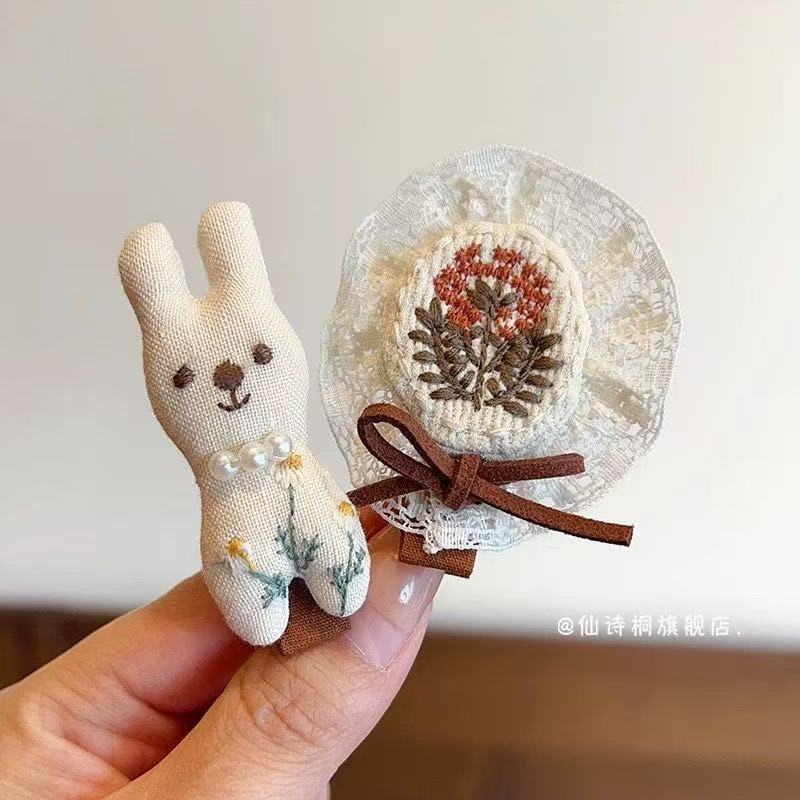 秋冬小兔子宝宝发夹儿童发饰小女孩刘海碎发侧边夹子发卡女童头饰详情5