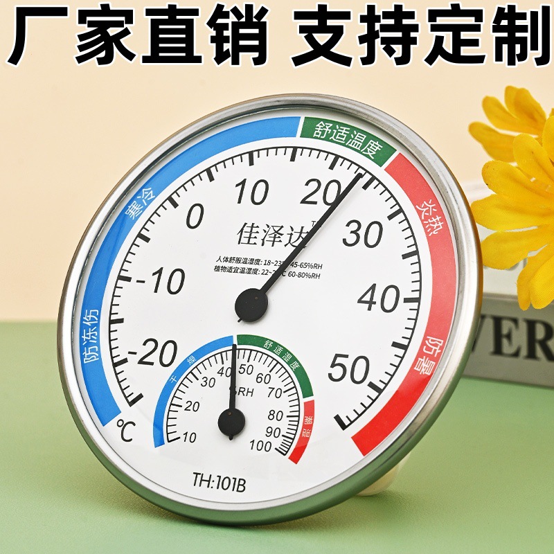 101B室内温湿度计婴儿房温湿度计可爱摆件创意卡通高精度家用大棚