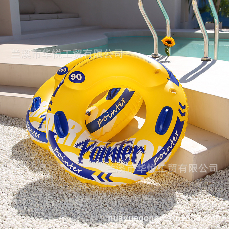 Wholesale of enlarged and thickened handle swimming rings, double airbag adult armpit rings, and inflatable life buoys for both adults and children details Picture