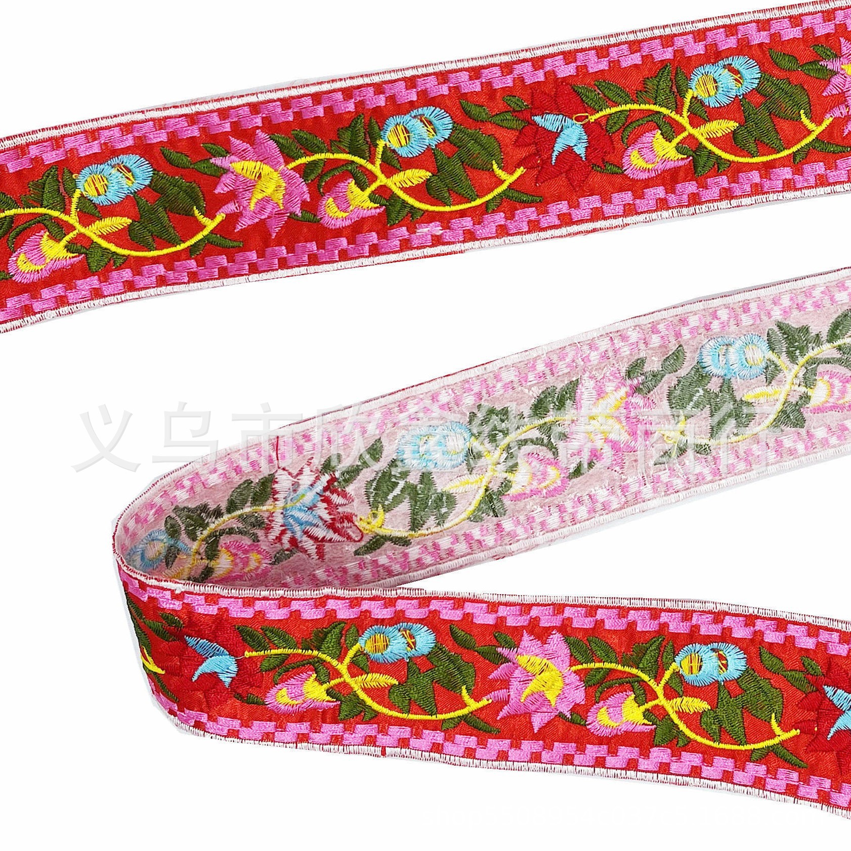 Manufacturers Wholesale Vintage Ethnic Style Embroidery Lace Clothing Accessories Minority Skirt Decoration Back Rubber Lace Application Scenario
