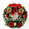 圣诞花环美式30CM装饰门挂新款挂件藤条花圈40CM庭院布置酒店商场图