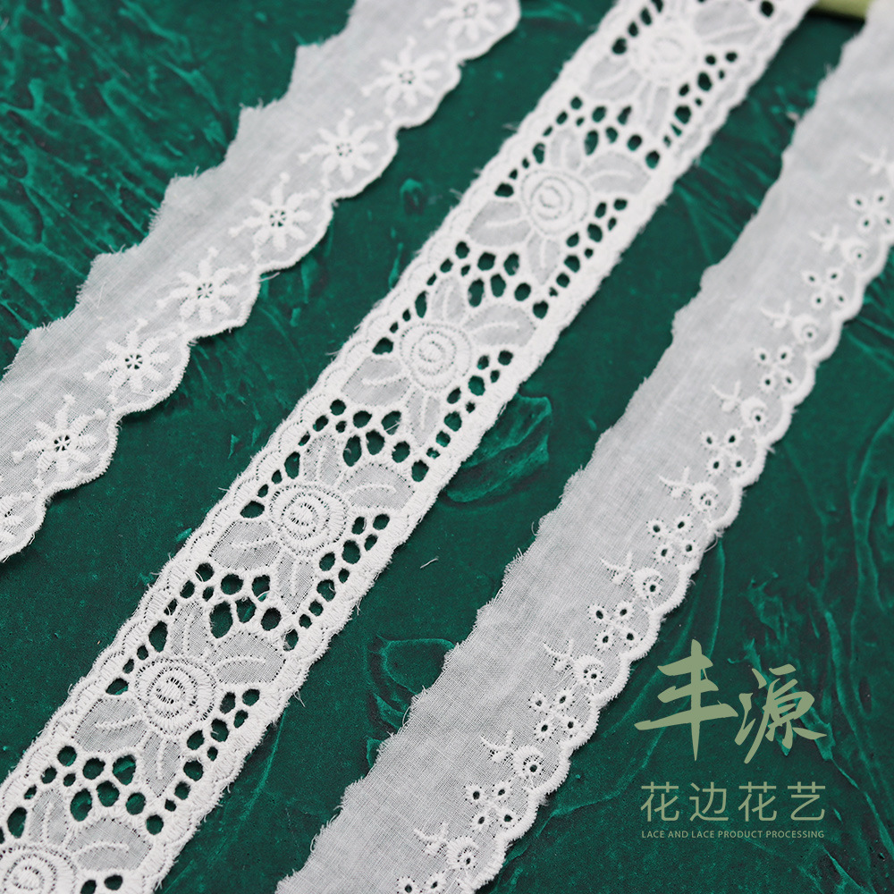 Rose Lace Flower Embroidery Lace Gift Wrapping Flower Wrapping Ribbon Children's Lace Dress Lace Skirt Application Scenario
